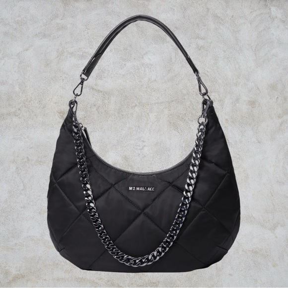 MZ Wallace Handbags - MZ Wallace Madison / Bowery Shoulder Bag Black Crossbody Satchel